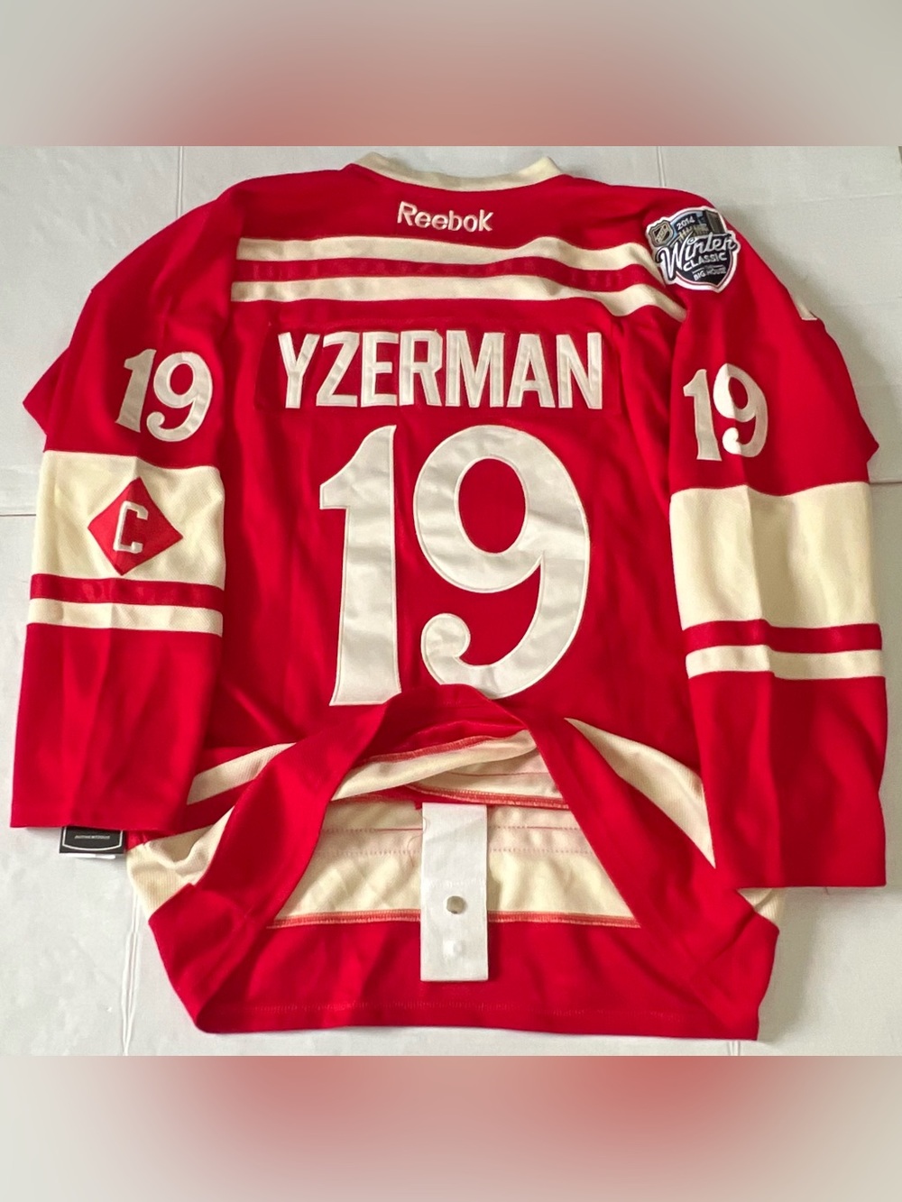 New Detroit Red Wings Steve Yzerman 2014 Winter Classic Jersey 52 Reebok Strap